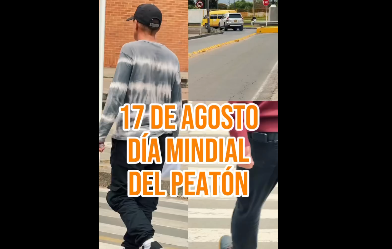 |Chía| conmemora el |Día Mundial del Peatón| con llamado a la |seguridad vial| + Video