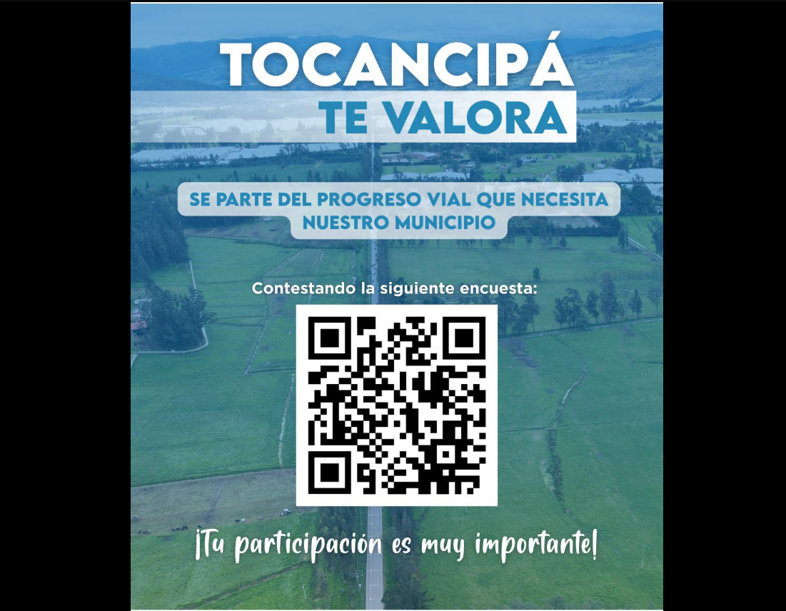 |Tocancipá| invita a la comunidad a participar en encuesta sobre |progreso vial|