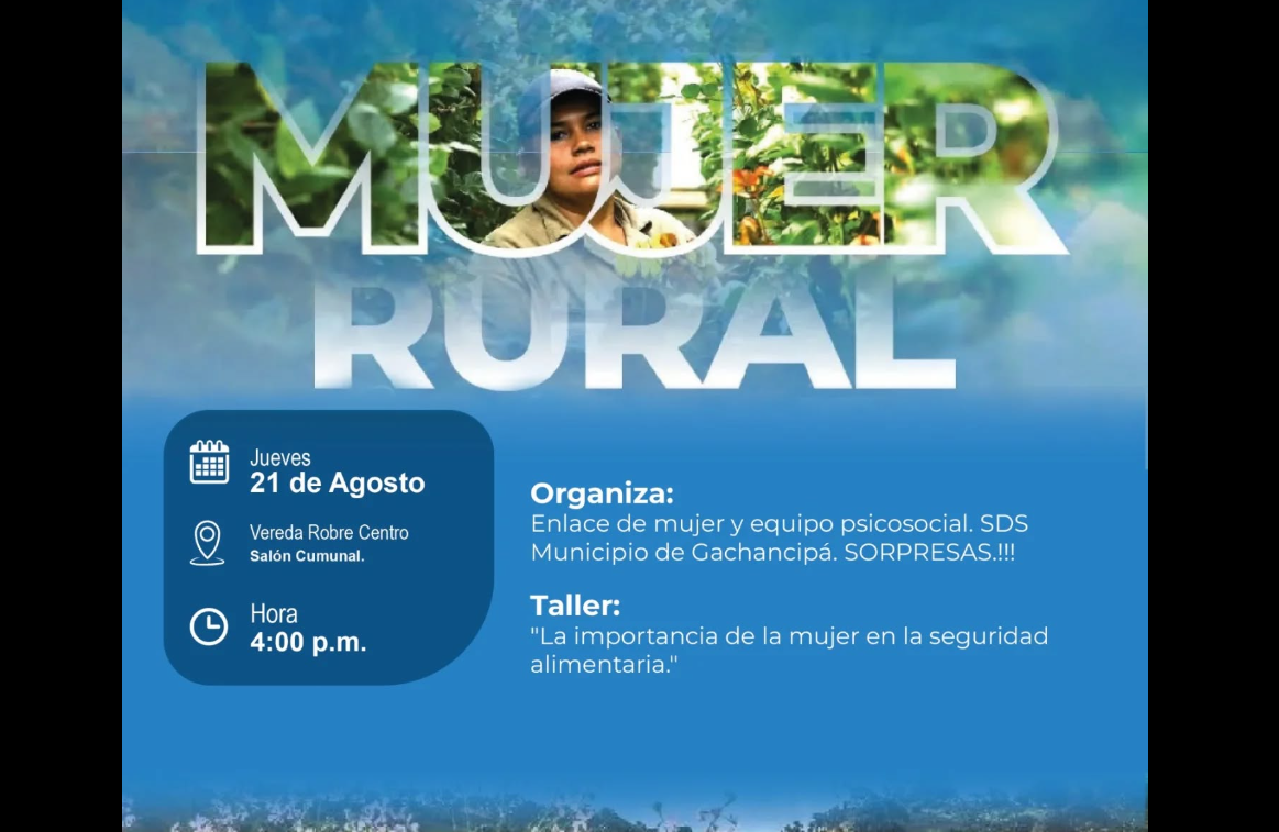 |Gachancipá| realizará encuentro en |homenaje a la mujer rural|