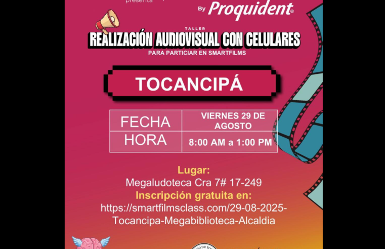 |Tocancipá| se prepara para |taller gratuito| de creación audiovisual con celular