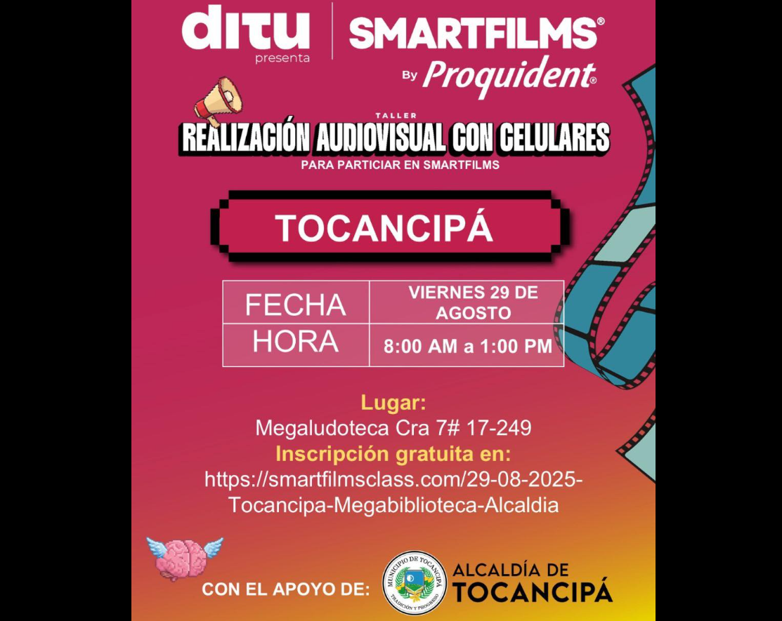 |Tocancipá| se prepara para |taller gratuito| de creación audiovisual con celular