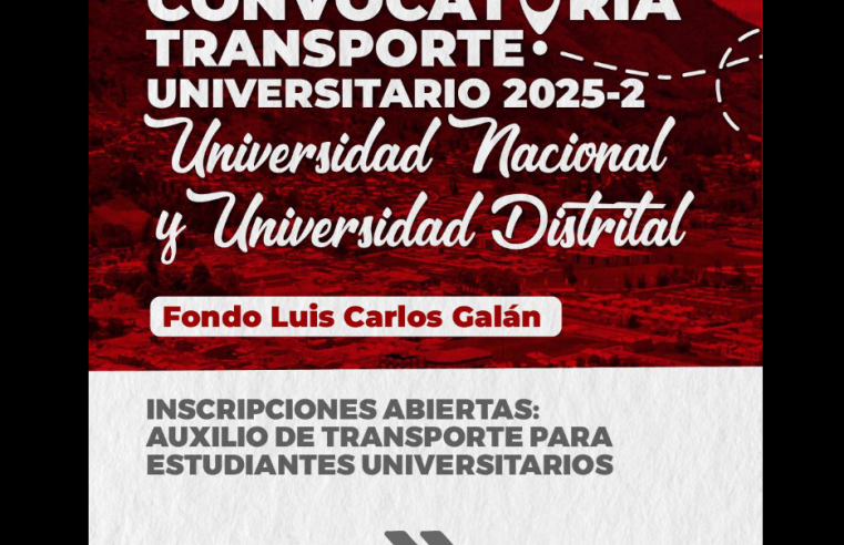Abren inscripciones en |Tenjo| para |bonos de transporte| hacia |universidades Nacional| y |Distrital|