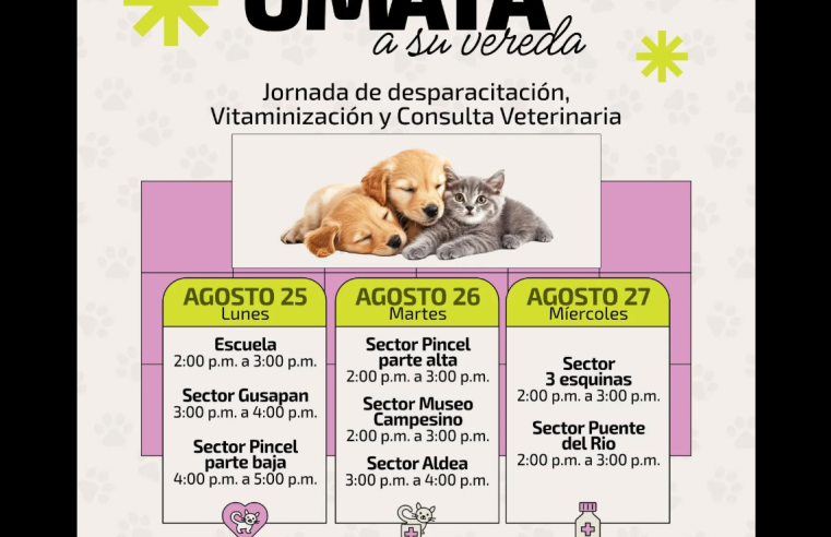 |Gachancipá| realizará |jornada gratuita| de |salud para mascotas| en la vereda San José
