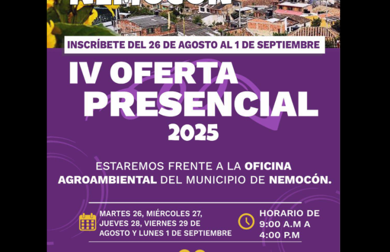 |Nemocón| anuncia cuarta oferta de |formación técnica| y |tecnológica| en alianza con el |SENA|