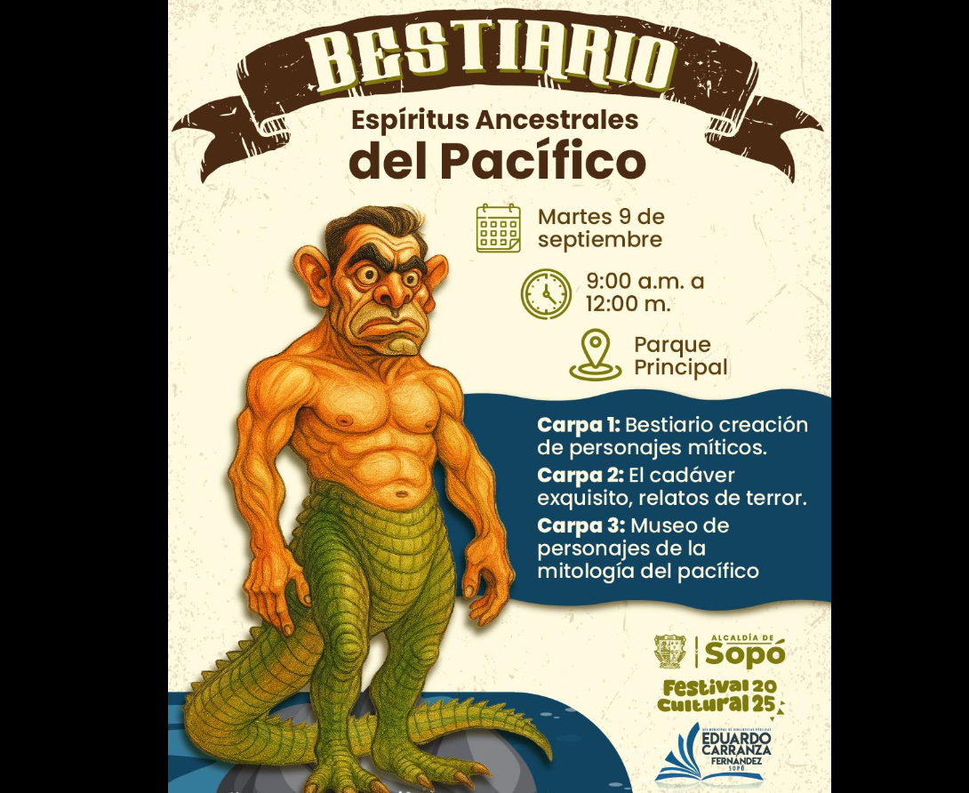 |Festival Cultural| en |Sopó| presentará el “Bestiario: Espíritus Ancestrales del Pacífico”