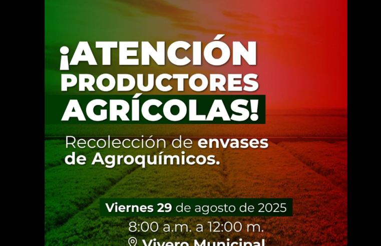Jornada de |recolección de envases| de agroquímicos en el Vivero Municipal de |Tenjo|