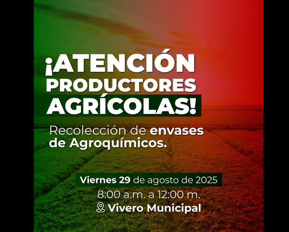 Jornada de |recolección de envases| de agroquímicos en el Vivero Municipal de |Tenjo|