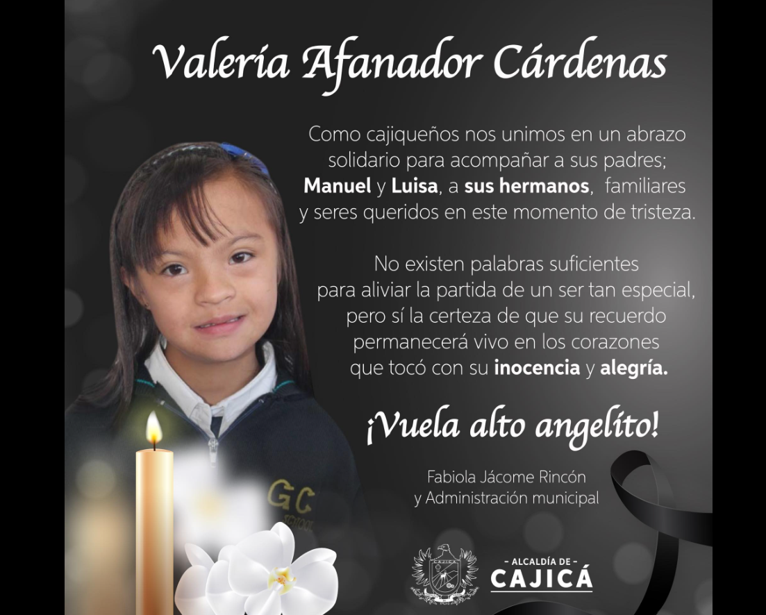 |Homenaje| a la memoria de |Valeria Afanador Cárdenas|