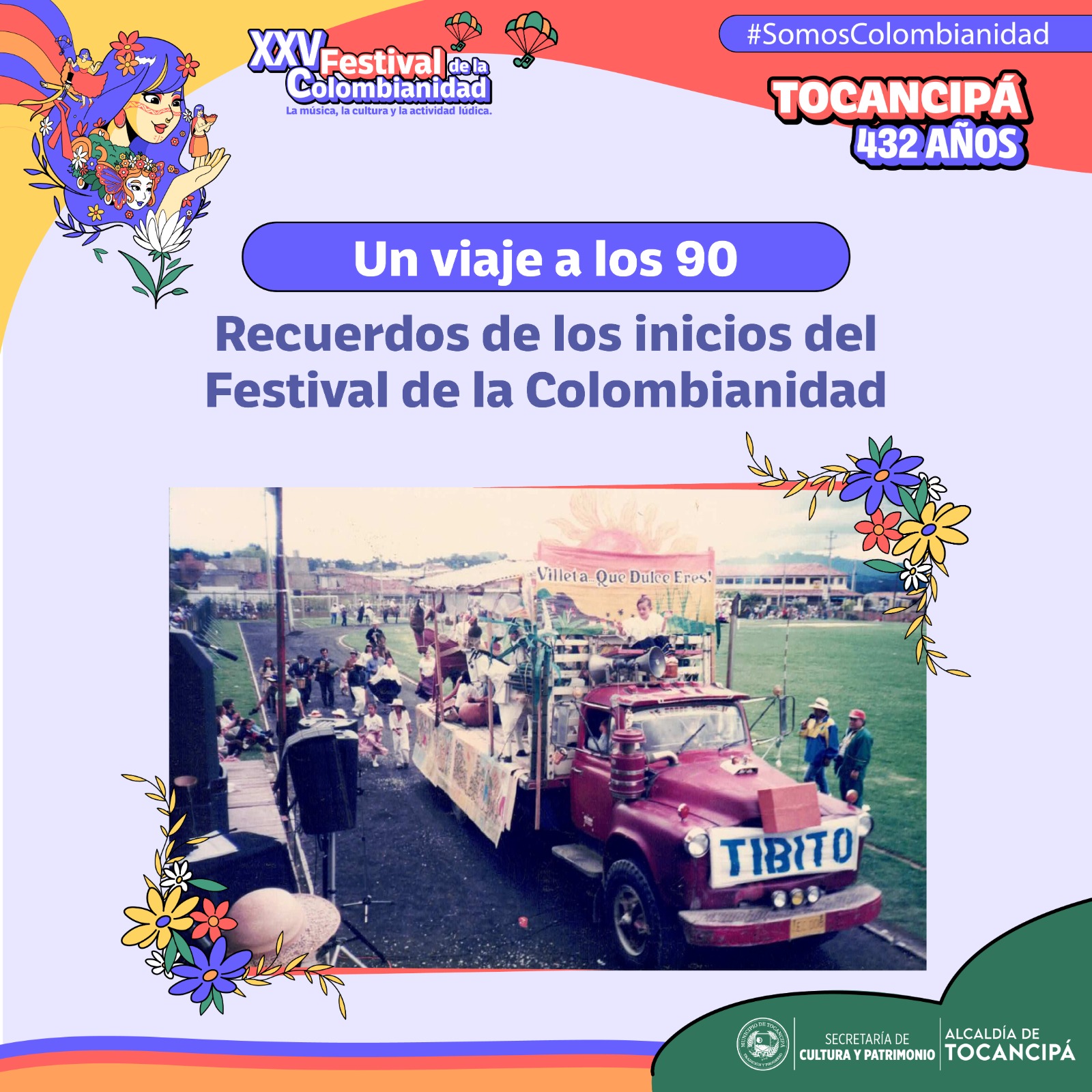 |Fotografías de los 90| recuerdan los inicios del Festival de la Colombianidad en |Tocancipá|