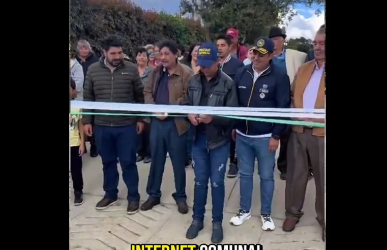 |Tabio| inauguró |placa huella| e internet comunal en el |sector del Alcaparro| + Video