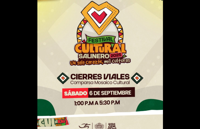 |Cierres viales| por el recorrido de la |Comparsa Mosaico Cultural| en |Zipaquirá|