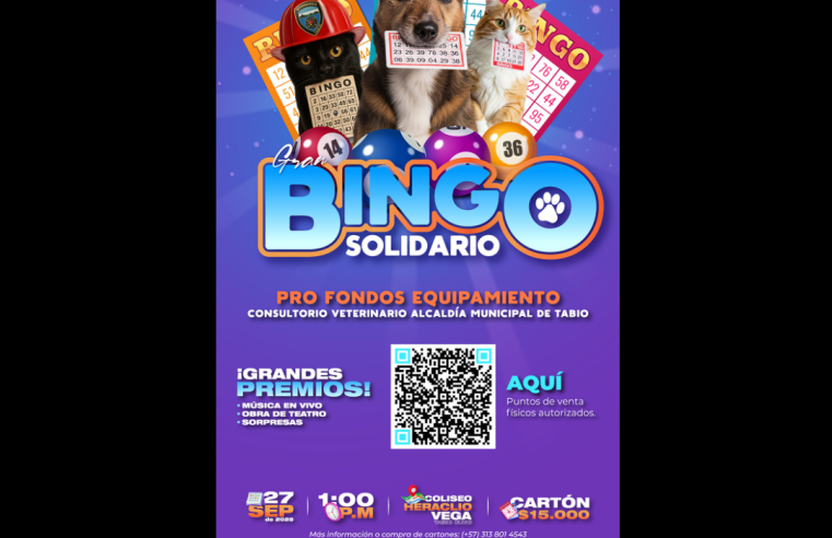 |Tabio| realizará |Gran Bingo| Solidario a favor de la |protección animal|