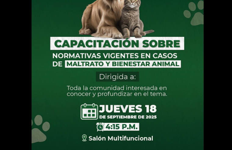 Capacitación en normativas de |bienestar animal| se realizará en el municipio de |Tenjo|
