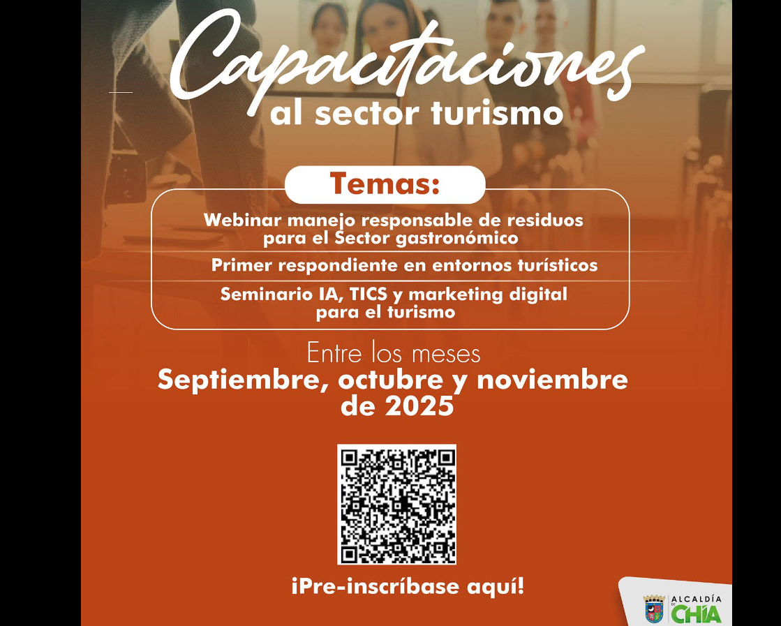 |Chía| abre ciclo de |capacitaciones gratuitas| para actores del |turismo|