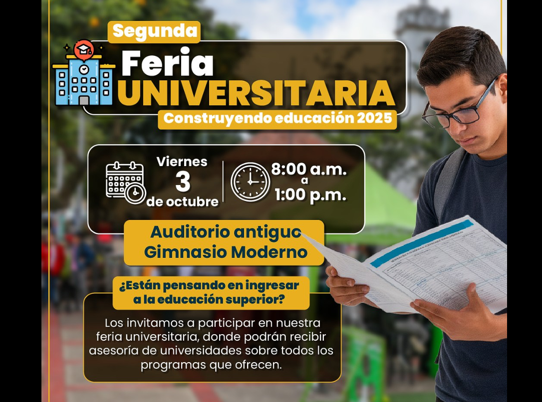 Alcaldía de |Tabio| anunció la |Segunda Feria Universitaria| para orientar a futuros profesionales