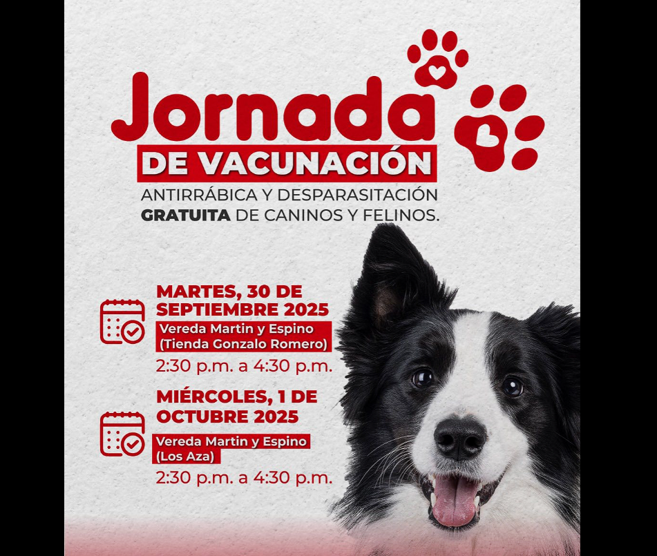 |Jornada gratuita| de |vacunación antirrábica| y |desparasitación| para |mascotas| en |Tenjo|