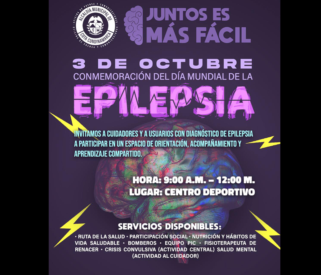 Invitación a |cuidadores| y personas diagnosticadas con |epilepsia| en |Cota|