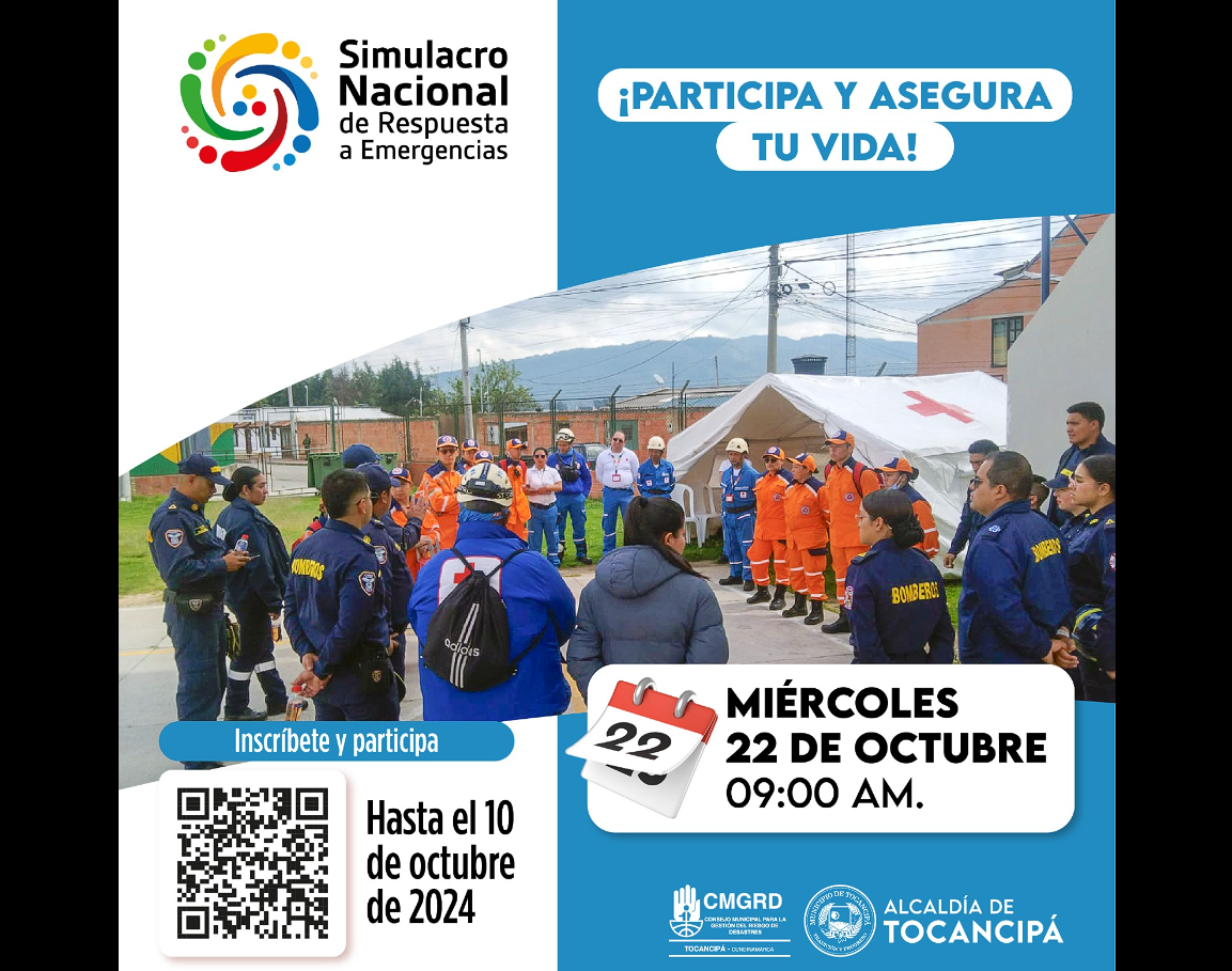 🚨 |Tocancipá| se prepara para el |Simulacro Nacional| 2025