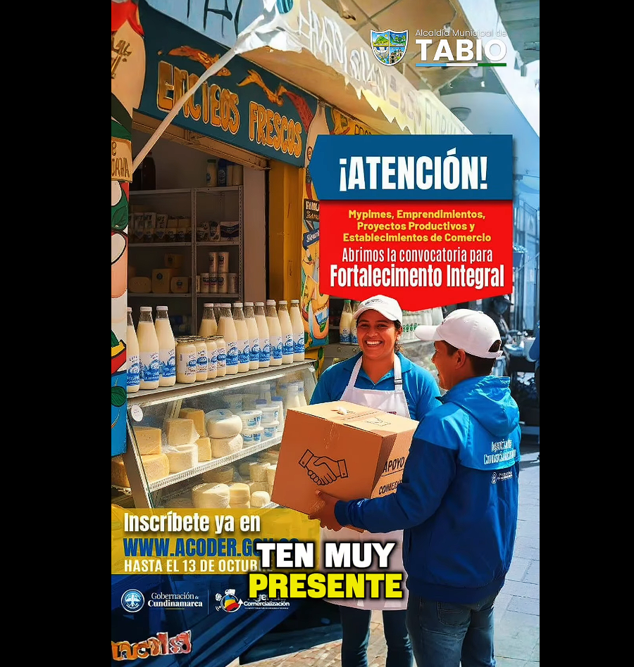 |Gobernación de Cundinamarca| abre convocatoria para el fortalecimiento de |emprendedores| y |mipymes| en |Tabio| + Video