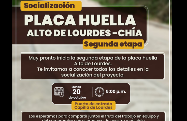 |Tabio| avanza con la segunda etapa de la |placa huella| en el |Alto de Lourdes|