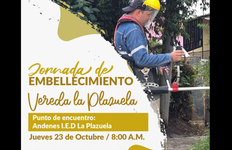 |Cogua| invita a la comunidad a participar en la |Jornada de Embellecimiento|