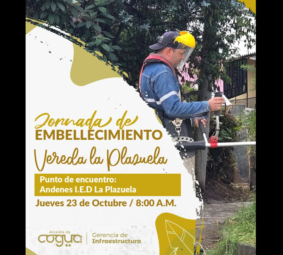 |Cogua| invita a la comunidad a participar en la |Jornada de Embellecimiento|