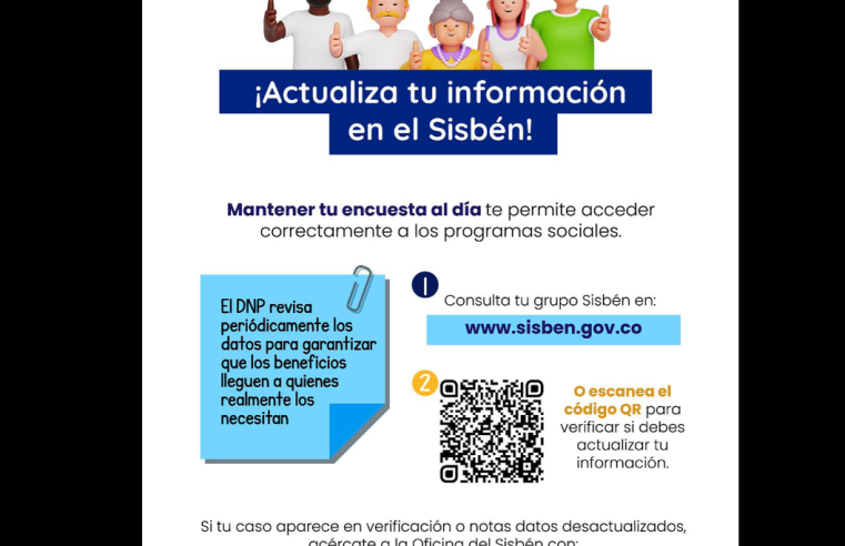 |Sopó| invita a la comunidad a actualizar su información en el |Sisbén| para acceder a |programas sociales|🏠🇨🇴