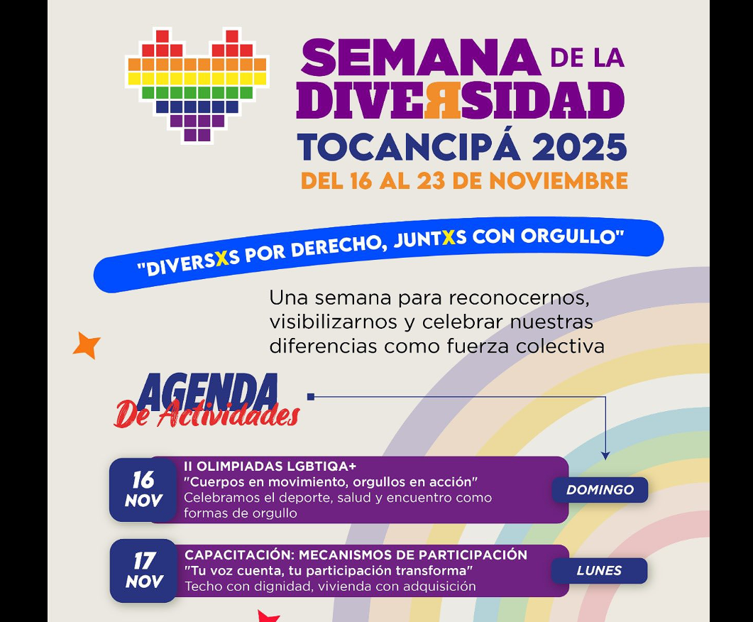 |Tocancipá| celebrará la |Semana de la Diversidad| 2025: “Diversxs por derecho, juntxs con orgullo”