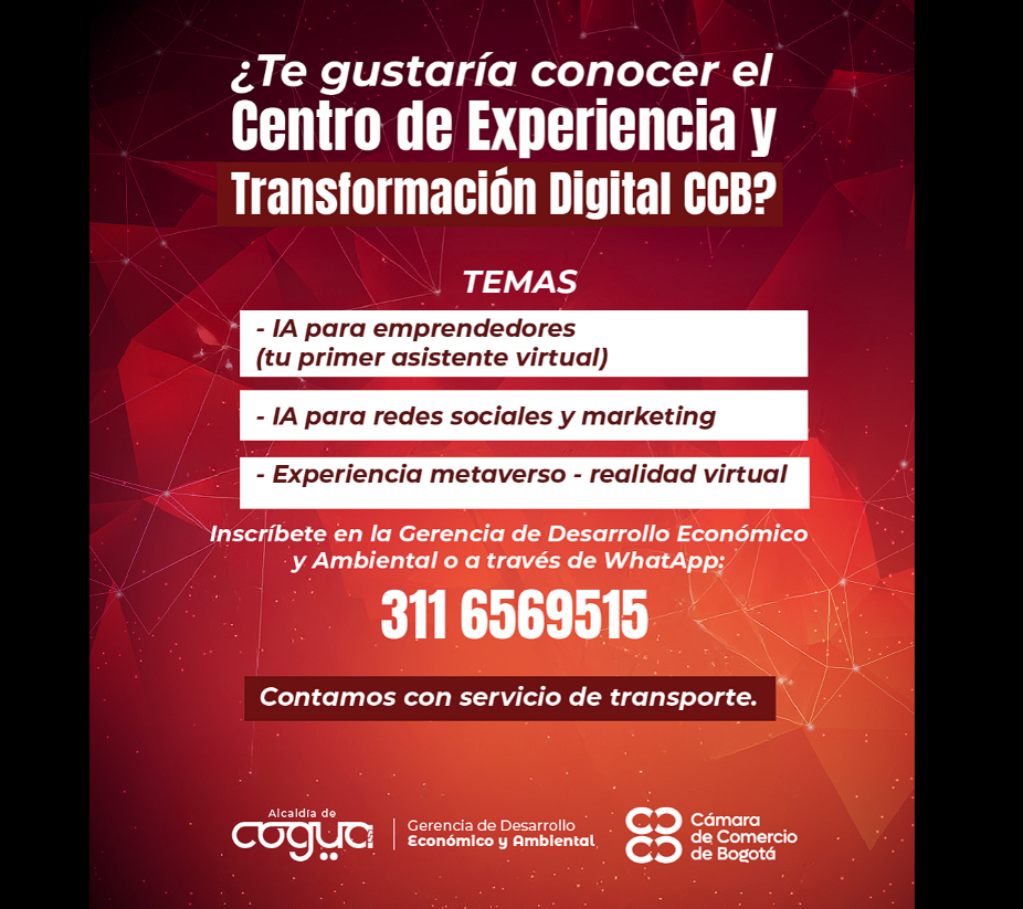 |Emprendedores| de |Cogua| participarán en el Centro de Experiencia y Transformación Digital en |Bogotá|