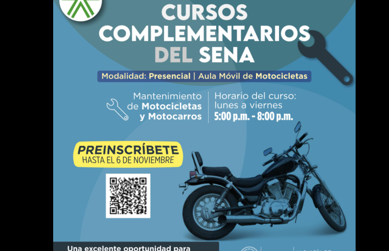 Abren inscripciones para el |curso SENA| de |mantenimiento| de |motocicletas| y |motocarros|