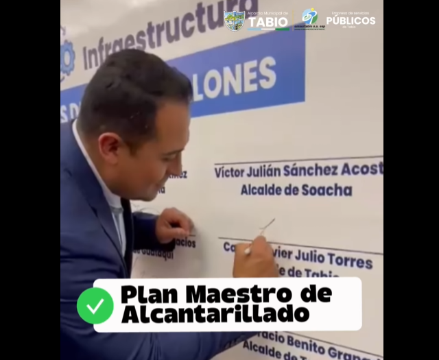 |Tabio| avanza con nuevos convenios para fortalecer su |infraestructura de alcantarillado| + Video