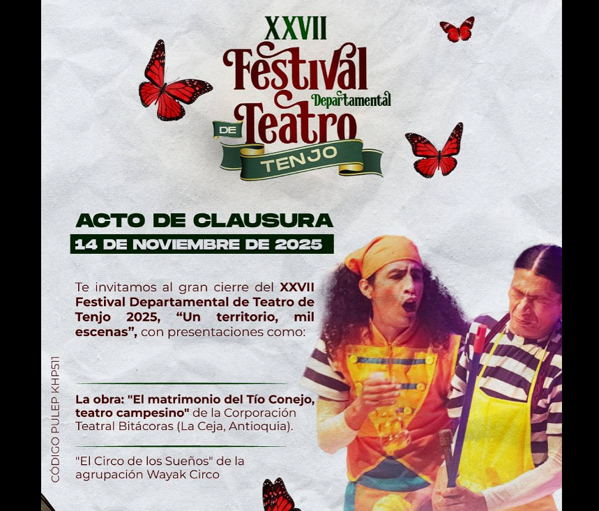 |Tenjo| Cierra el XXVII |Festival Departamental de Teatro| con una |Jornada Cultural| y Artística