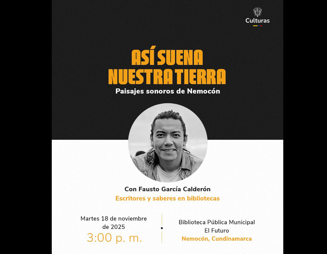 Biblioteca El Futuro de |Nemocón| invita a taller sobre |paisajes sonoros| del municipio