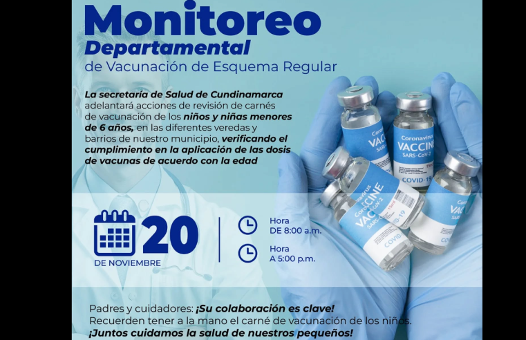 |Gachancipá| realizará jornada departamental de monitoreo de |vacunación infantil|