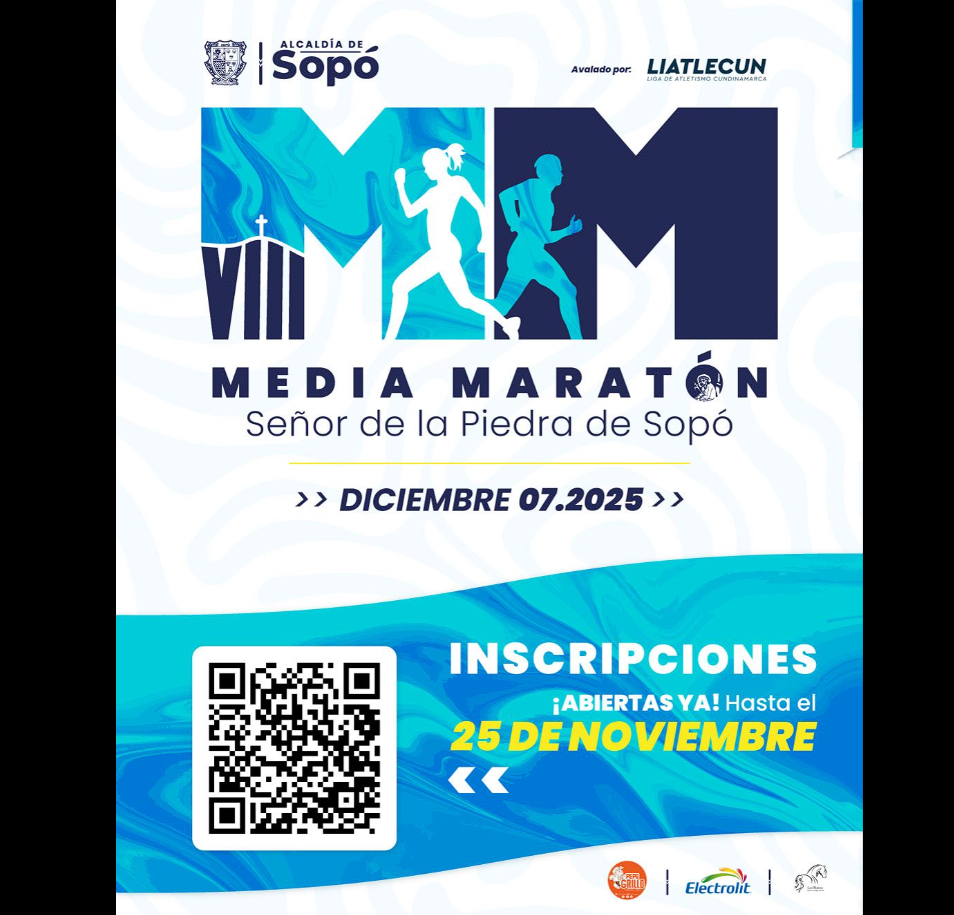 |Sopó| se alista para la |VIII Media Maratón| “Señor de la Piedra de Sopó”