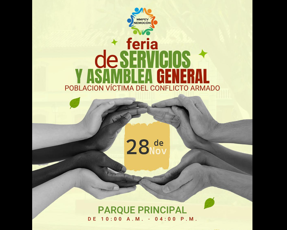 |Feria de Servicios| y Asamblea General para población víctima del conflicto en |Nemocón|