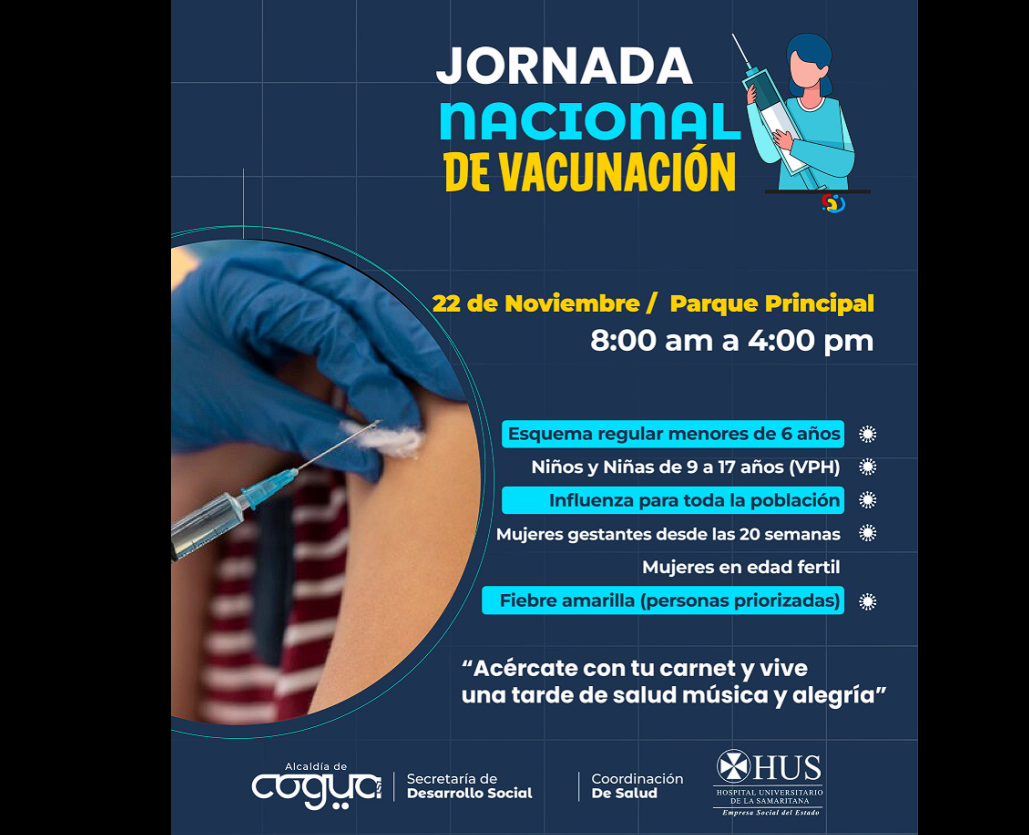 |Cogua| invita a participar en la Jornada Nacional de |Vacunación|
