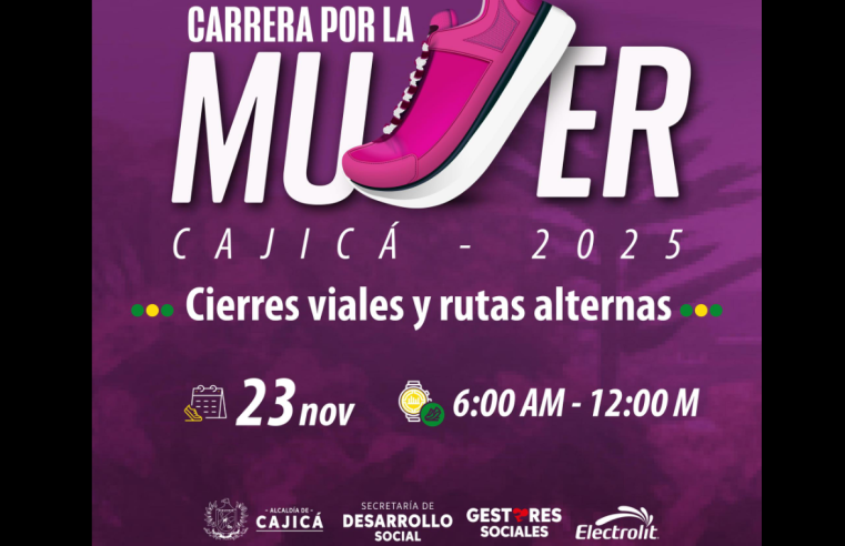 Carrera por la |Mujer| generará |cierres viales| temporales en |Cajicá|