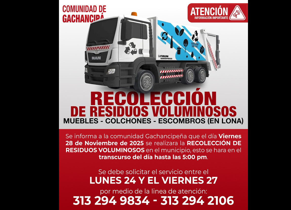 Jornada de |recolección de residuos| especiales en |Gachancipá|