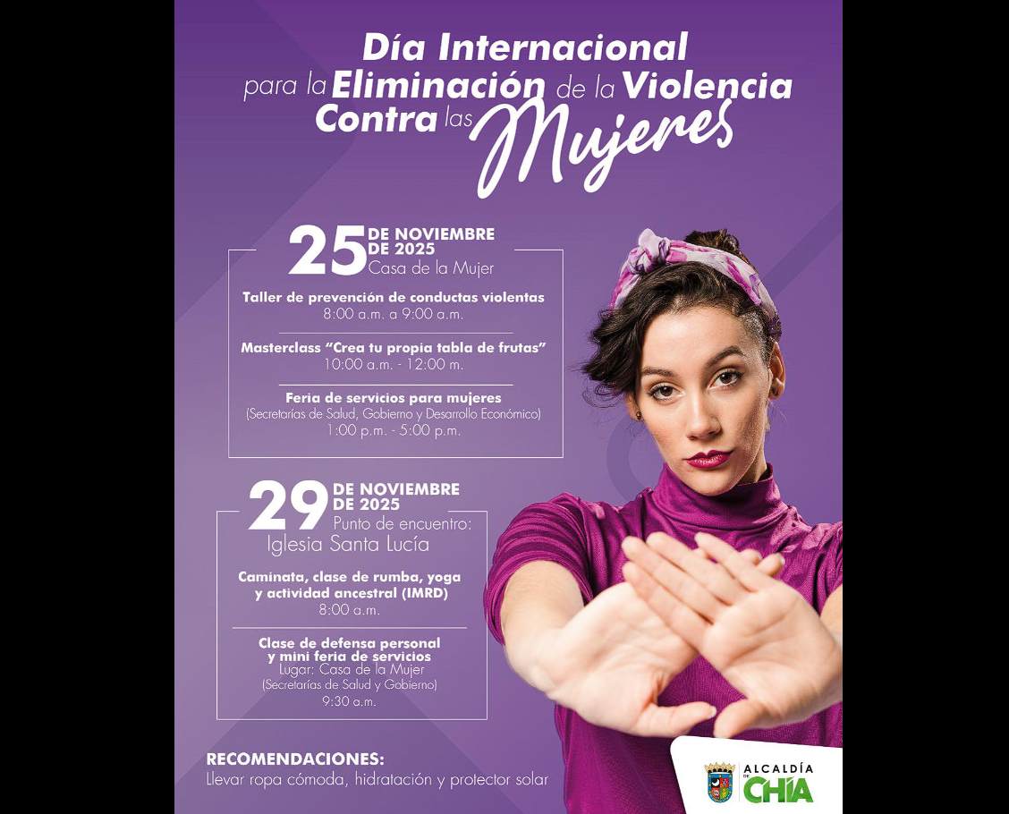 |Chía| Conmemora el |Día Internacional para la Eliminación de la Violencia| contra las |Mujeres|