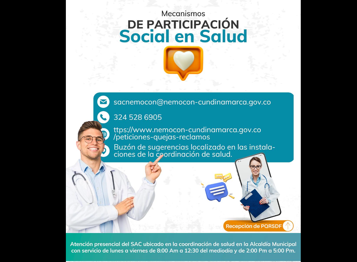 |Nemocón| Invita a la Comunidad a Participar en los Mecanismos de Participación Social en |Salud|