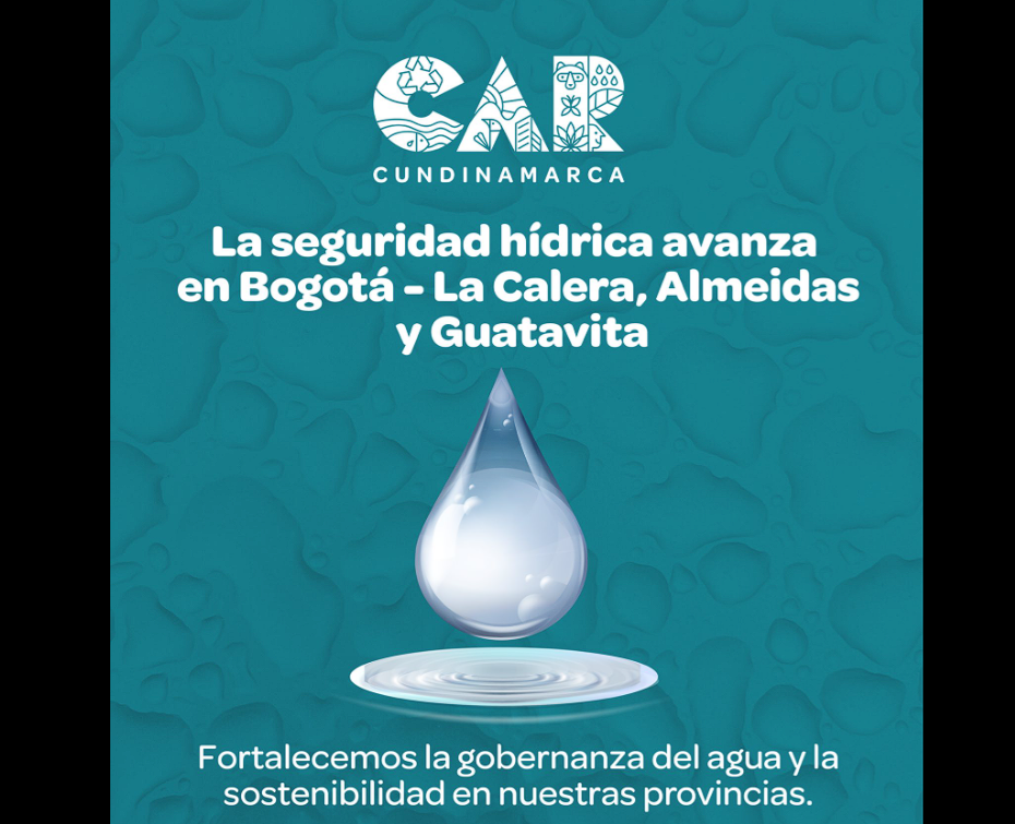 Avances en seguridad hídrica en |Bogotá|–|La Calera|, Almeidas y |Guatavita|