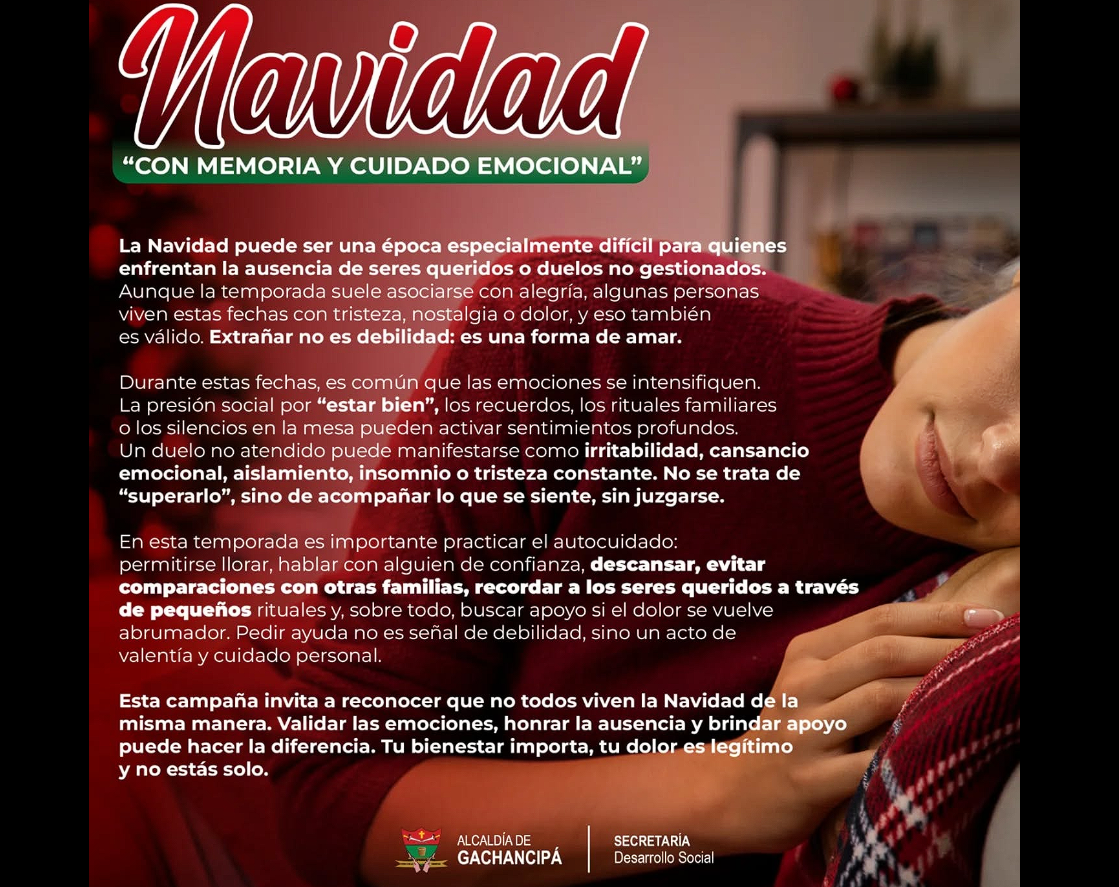 |Gachancipá| impulsa una campaña para acompañar el bienestar emocional en |Navidad|