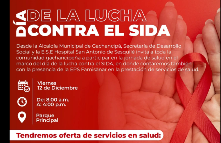 |Gachancipá| Realizará |Jornada de Salud| en Conmemoración del Día de la |Lucha Contra el Sida|