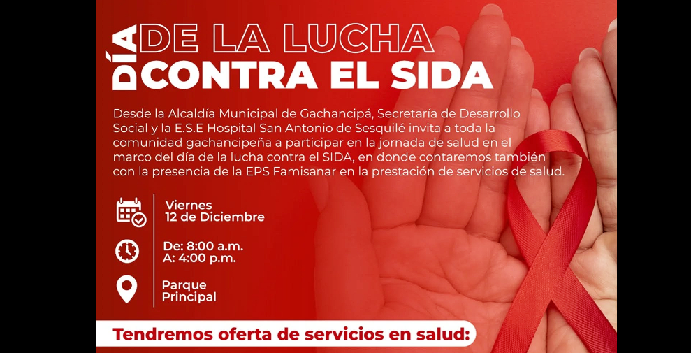 |Gachancipá| Realizará |Jornada de Salud| en Conmemoración del Día de la |Lucha Contra el Sida|