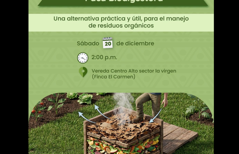 |Sopó| invita a taller práctico sobre Pacas |Biodigestoras|