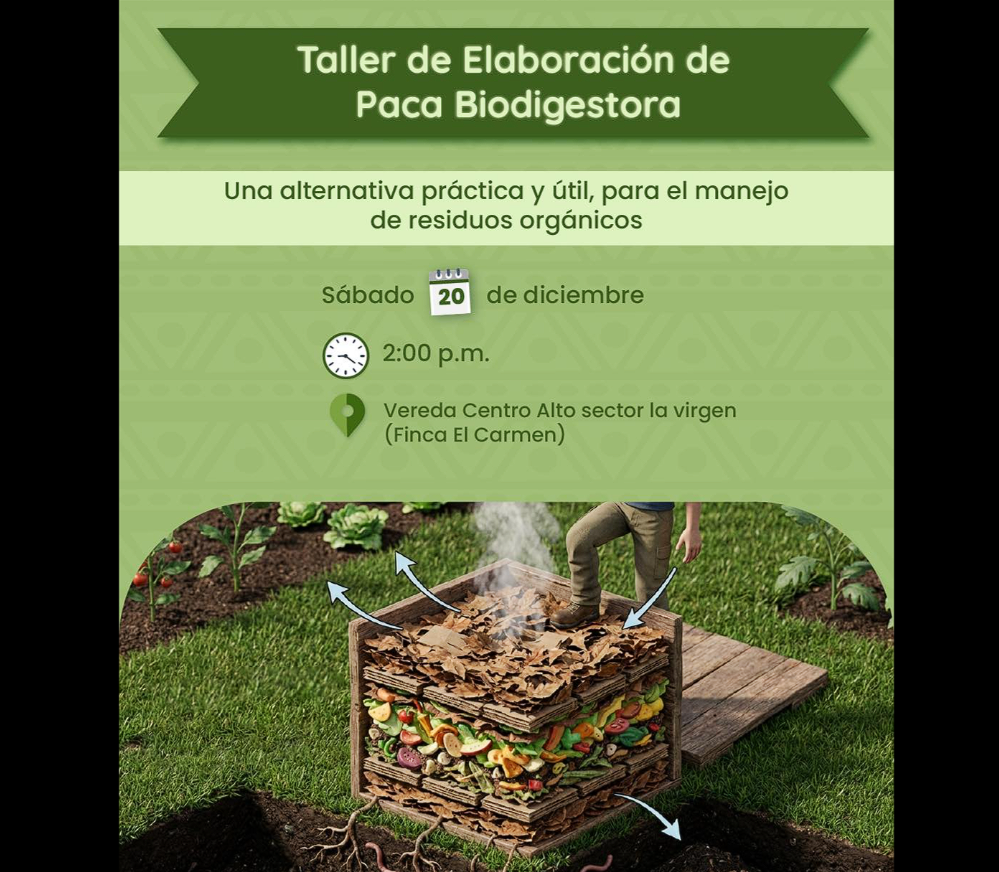 |Sopó| invita a taller práctico sobre Pacas |Biodigestoras|