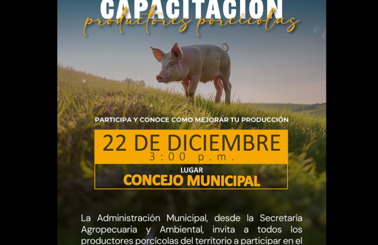 |Capacitación| para fortalecer la producción porcícola en |Nemocón|