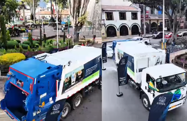 |Cajicá| fortalece el servicio de aseo con nuevo |vehículo compactador| + Video