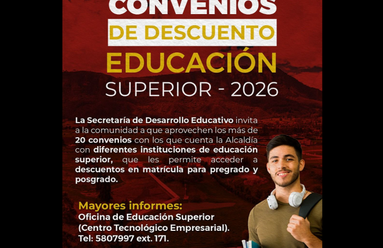 La Alcaldía de |Tenjo| promueve el acceso a la |educación superior| mediante convenios institucionales